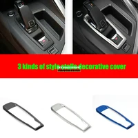 car styling gear shift box sequins cover trim stall decoration strip sticker for peugeot 4008 5008 2017 2018 car accessories