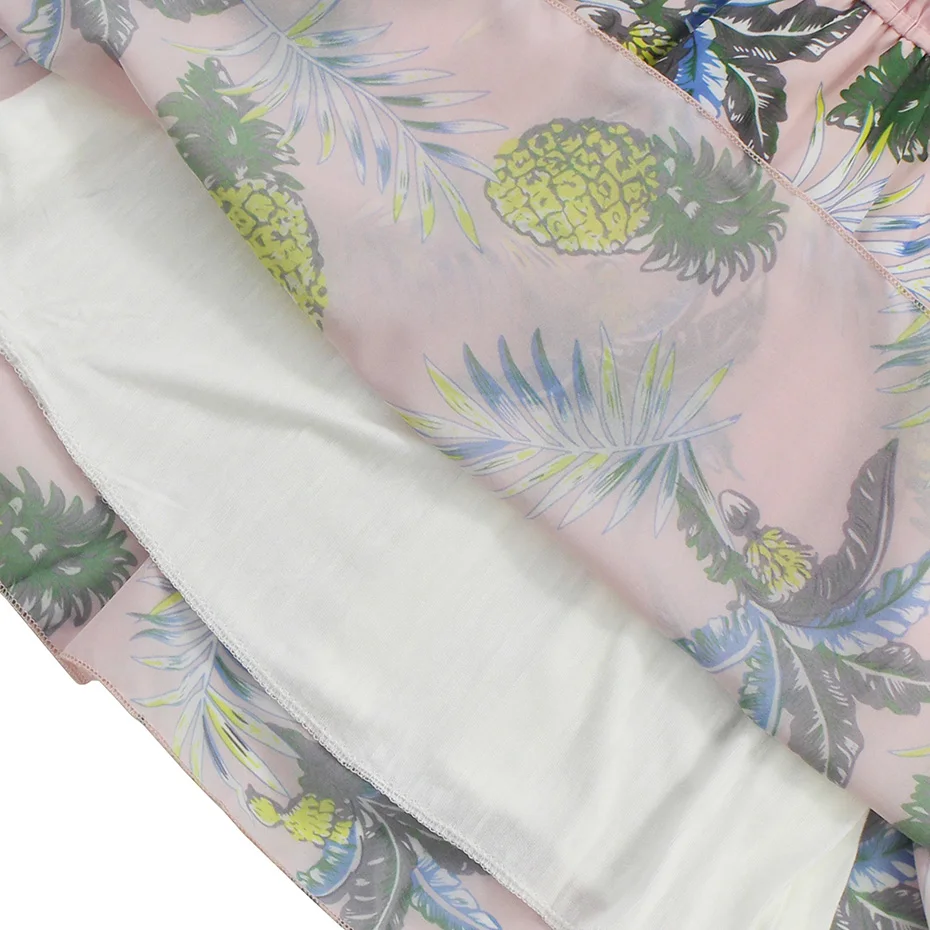 Платье для девочек с открытыми плечами; Vestidos; детское платье с рисунком ананаса; детская Подростковая летняя одежда для девочек 6, 8, 10, 12, 13, 14 лет