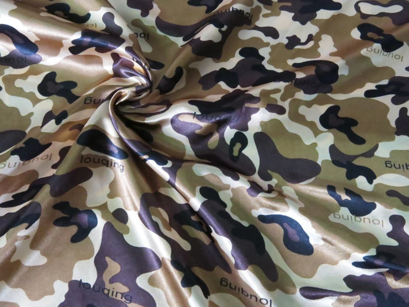 Камуфляжный атласный материал платье сумка для одежды ткань с камуфляжным