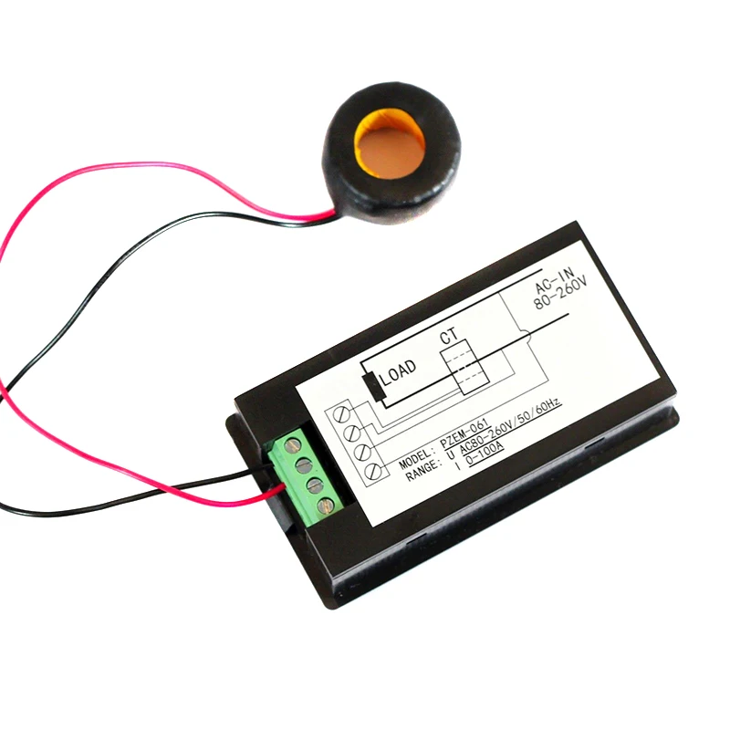 100A вольтметр переменного тока Амперметр цифровой измеритель мощности кВт/ч