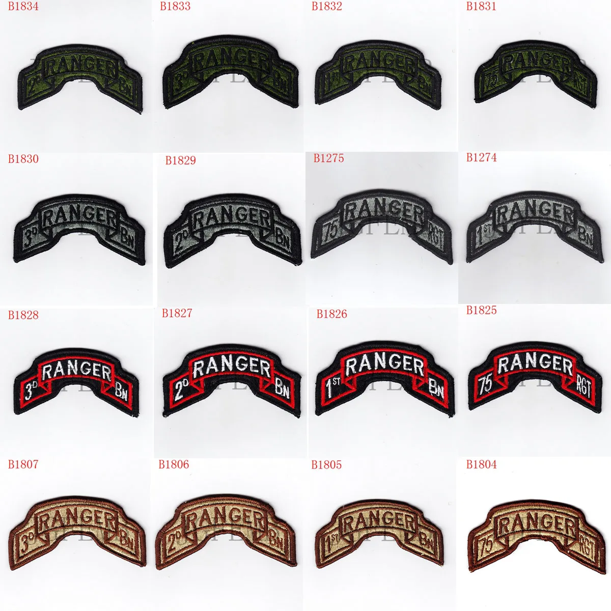Нашивка с вышивкой военной армии США 75th RANGER 1st 2BN 3BN|embroidery patch|us patchpatches patches |