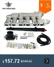 Pqy-алюминиевый впускной коллектор для 2000-1988 Honda Civic CRX Del Sol SOHC D серии CX DX EX GX PQY-IM51