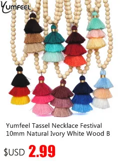 Yumfeel Brand New Long Beaded Tassel Necklace 18 Colors Natural Stone Necklace Women Jewelry Gifts Beach Crystal Quartz