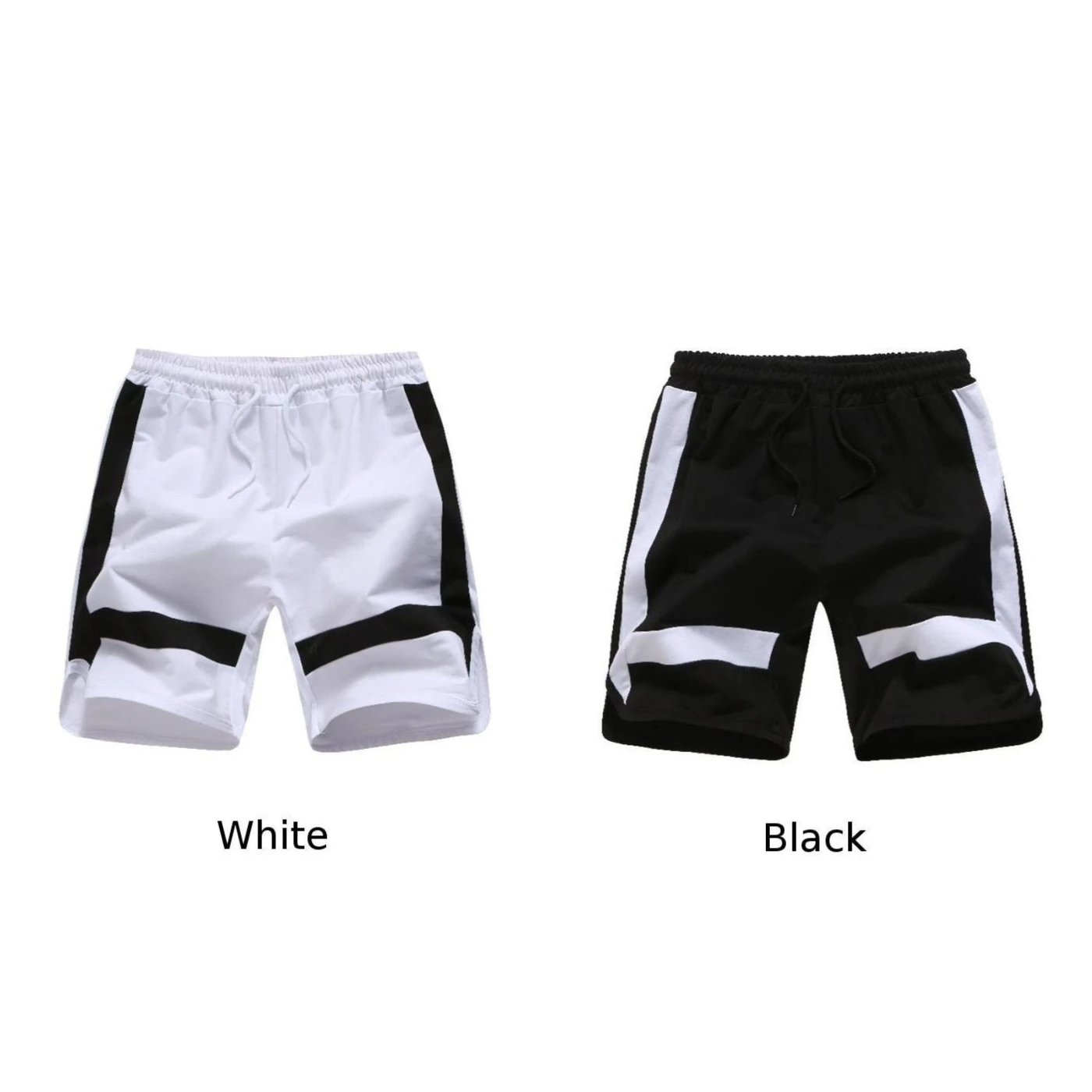 Летние шорты мужские повседневные свободные галстук веревка эластичный пояс