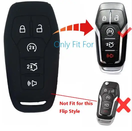 Чехол для дистанционного ключа 5 кнопок силиконовый чехол Ford Edge Fusion Mustang F 450 FOB