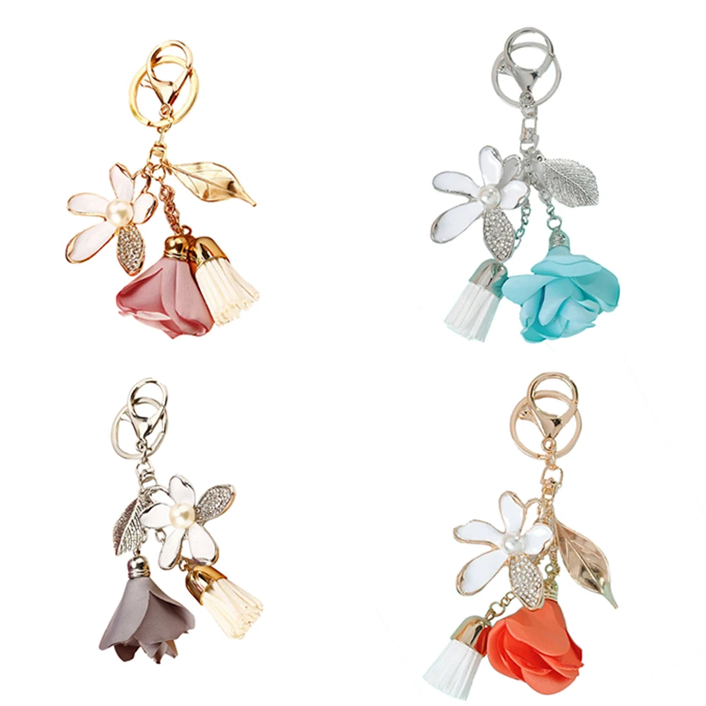 Очаровательная Женская кисточка с милым кристаллом Автомобильный Брелок