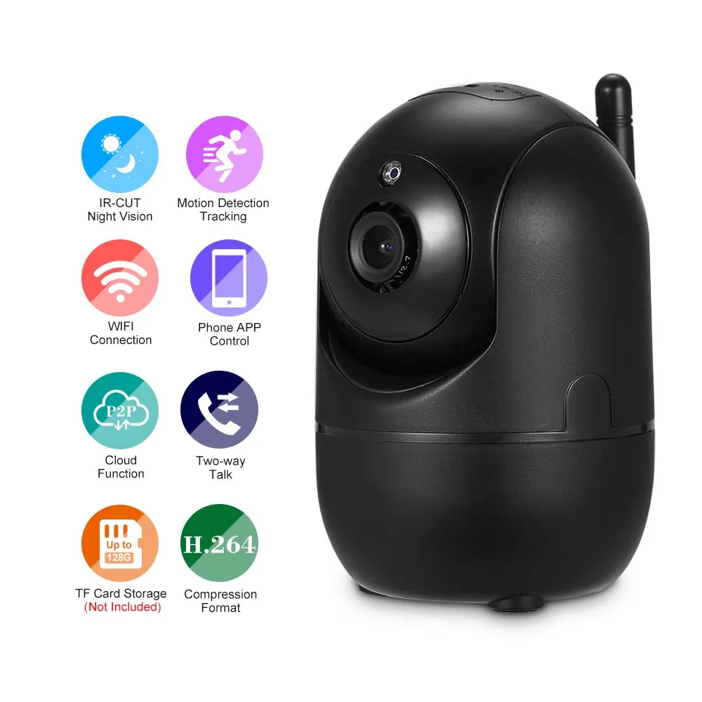 1080P WI FI Камера Беспроводной Видеоняни и радионяни IP Обнаружение движения Ночное