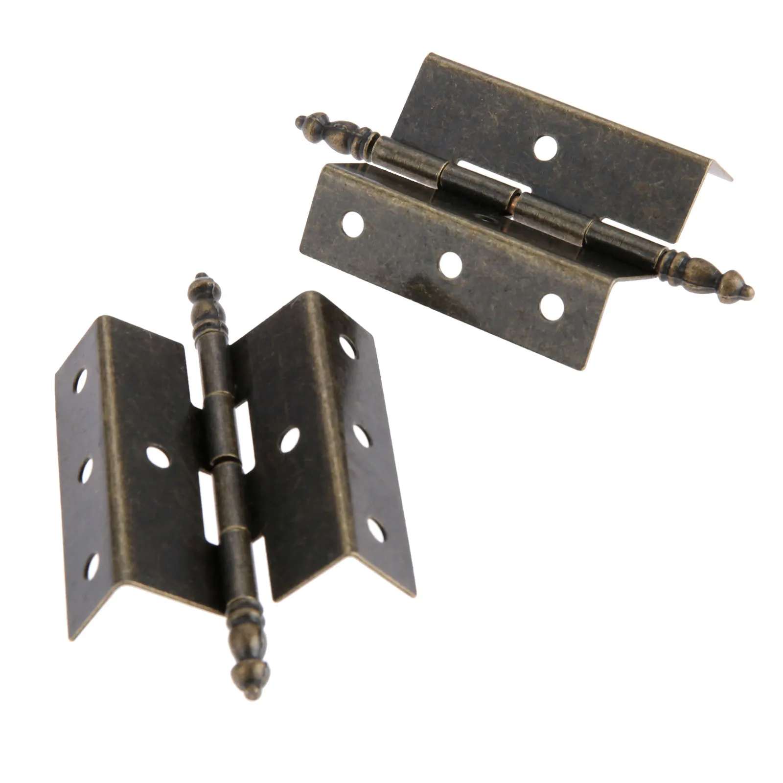 DRELD 2 шт. 55*51 мм старинный Бронзовый Шкаф двери Чемодан корона шарнир Винтаж