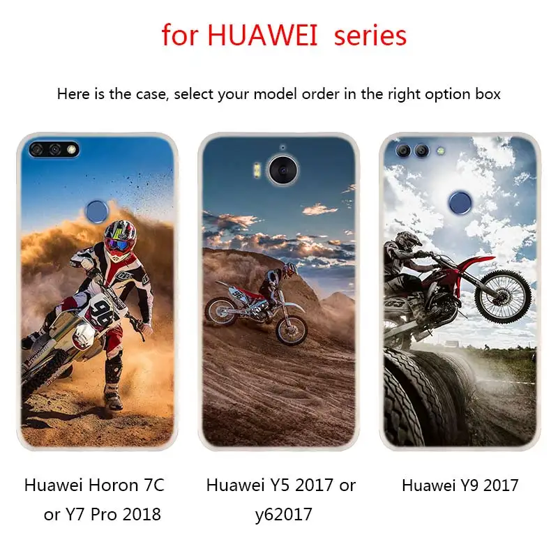 Чехол для телефона на Мотокросс-байки Huawei Mate 10 20 30 Lite 20X Pro Nova 3 4 5i Y7 Y9 2019 2018 |