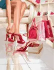 Cioioil-T1209 Женская Сменная обувь DIY Раскраска по номерам Акриловая Краска на холсте современное настенное искусство Раскраска по номерам