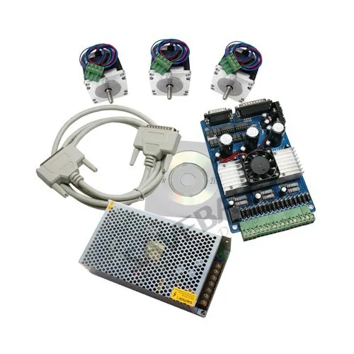 3 Оси ЧПУ комплект TB6560 Плата Драйвера + 3шт. Nema 17 Шаговые Моторы 12V10A Питание