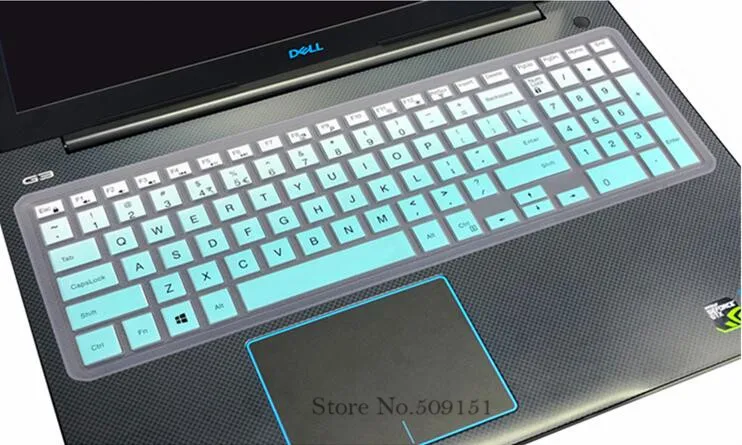 15 дюймов Чехол для клавиатуры ноутбука протектор для Dell inspiron 15 5000 5568 15CR 15cr-4528b Vostro 15-3559 Ins15 5565 5567 7567 7577 - Цвет: GradualSkyblue