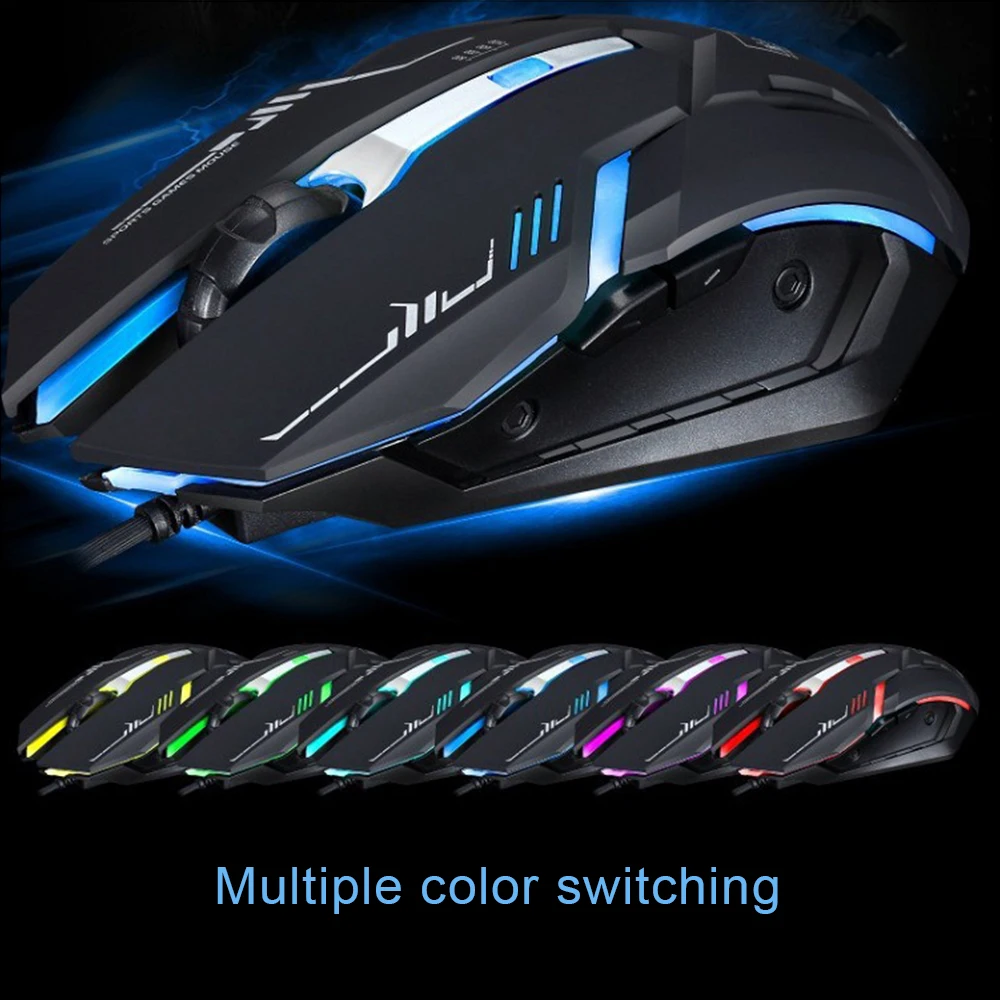 Новинка 2019 Проводная игровая мышь с отягчающим эффектом/яркая светящаяся DPI