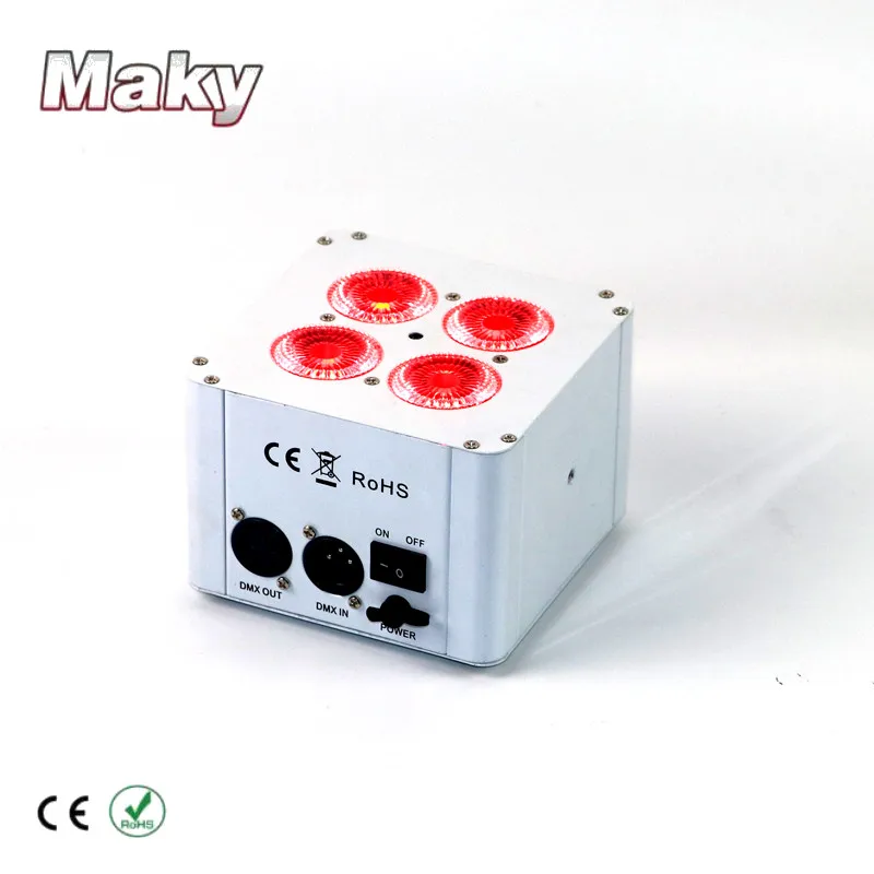 12 огней + зарядка кейс maky light 6in1 RGBWAUV светодиодный uplighting перезаряжаемые батарея