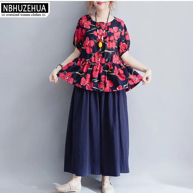 NBHUZEHUA A106 4XL 5XL Женские топы и блузки 2018 летняя белая черная блузка с цветочным