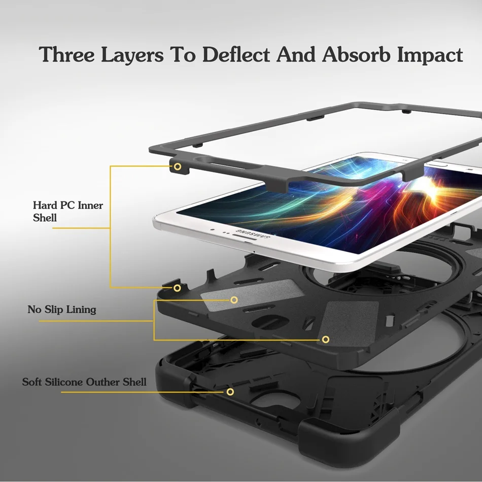 Сверхпрочный противоударный чехол на руку для samsung galaxy tab s2 8 0 Защитный Гибридный