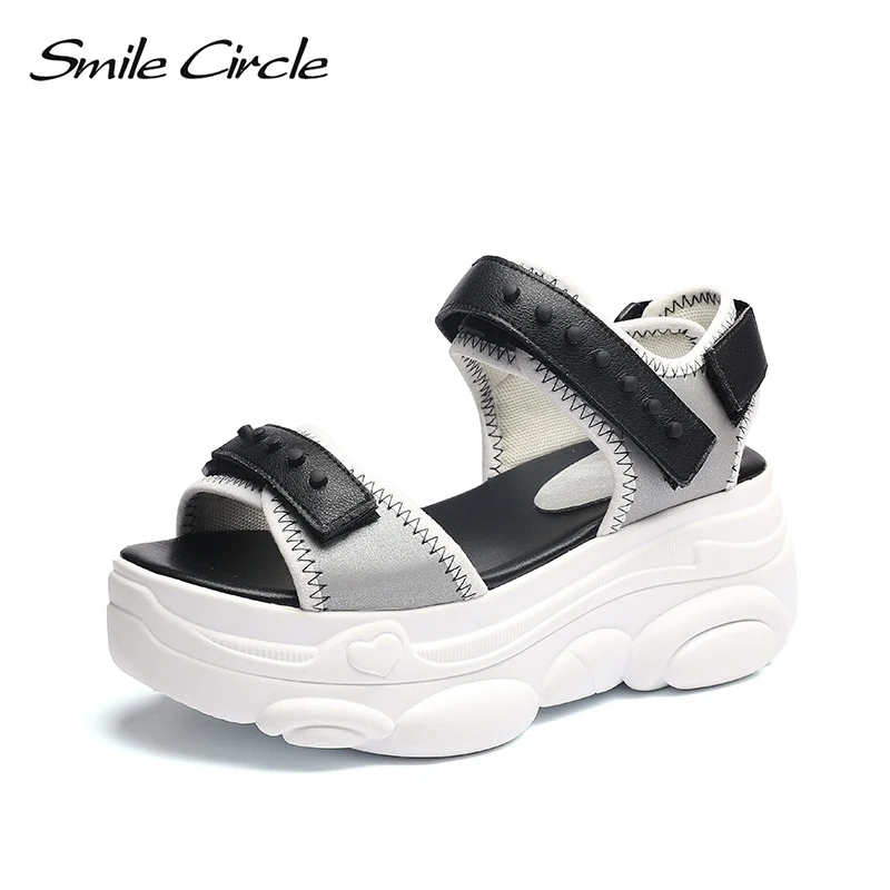 Женские босоножки на массивной платформе Smile Circle летние модные повседневные