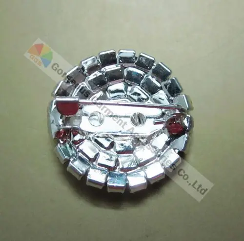 10 шт. 25 мм Брошь со стразами-кристаллами булавок Бриллиантовая пуговица