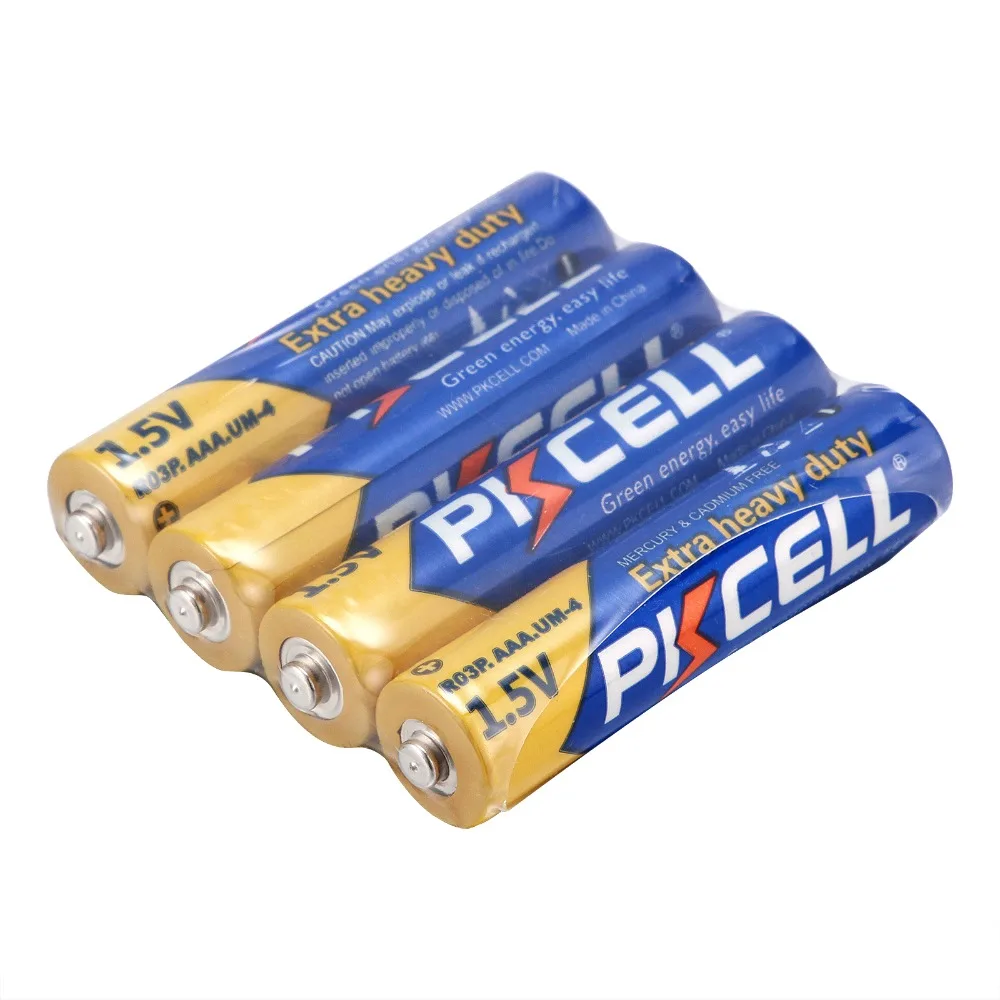 8 шт./лот Pkcell AAA аккумулятор 1 5 В R03P тяжелые цинковые карбоновые 3А батареи для