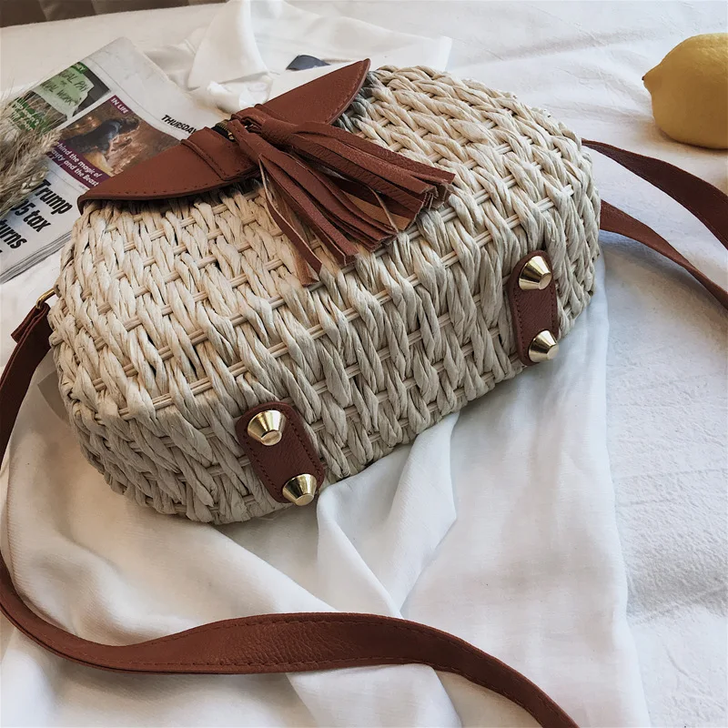 Женская сумка Hanbag модная повседневная соломенная женская летняя новая подушка