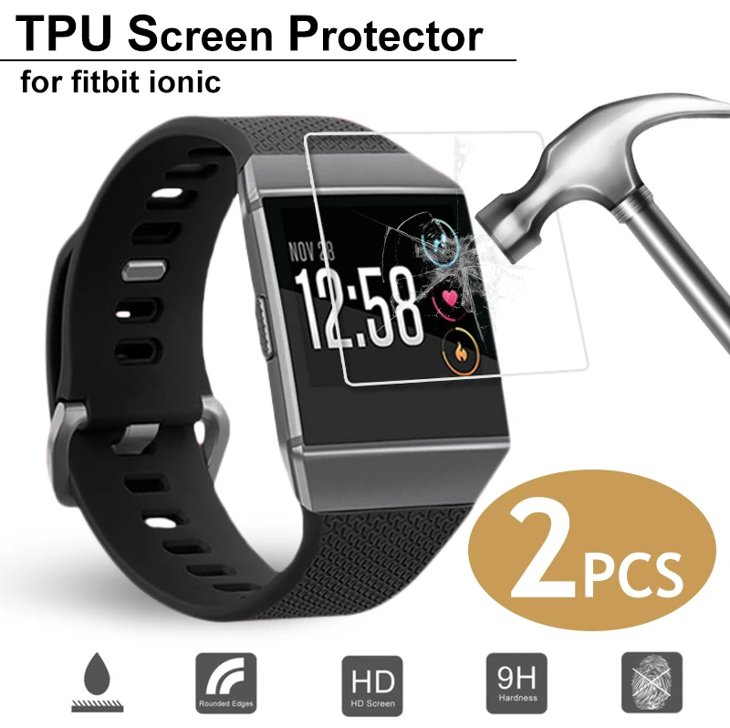Hot Sale 2PCS Smart Bracelet HD Explosion-Proof Ultra-Thin Screen Protectors Clear View For Fitbit Ionic Band Smartwatch
