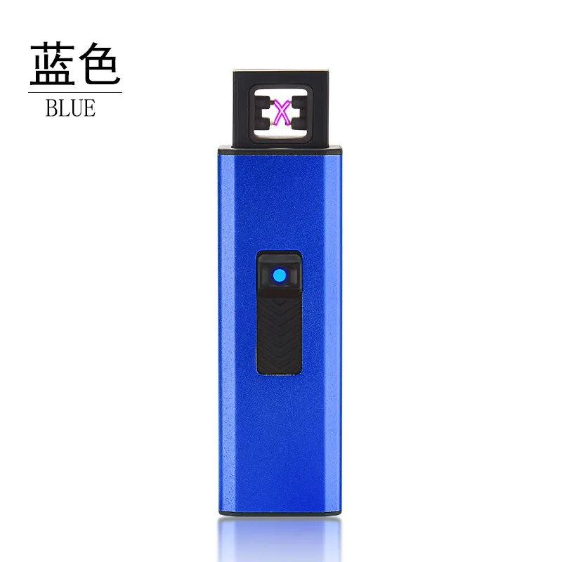 Мини Портативная USB Зажигалка двойная металлическая дуга ветрозащитная безопасная прочная электрическая зажигалка креативная u-дисковая форма гаджеты для мужчин - Цвет: 4