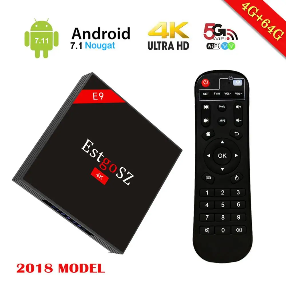 H96 Max H2 EstgoSZ 4G 64G Smart tv Box с русской клавиатурой Android 7,1 медиаплеер HDR10 телеприставка RK3328 коробка высокой емкости - Цвет: 4G 64G Tv Box