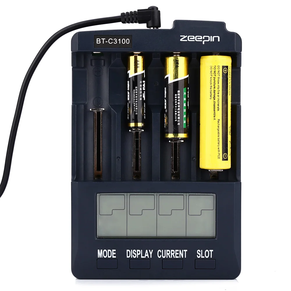 ZEEPIN BT-C3100 V2.2 цифровой Интеллектуальный ЕС Plug 4 Слот ЖК-дисплей Батарея Зарядное