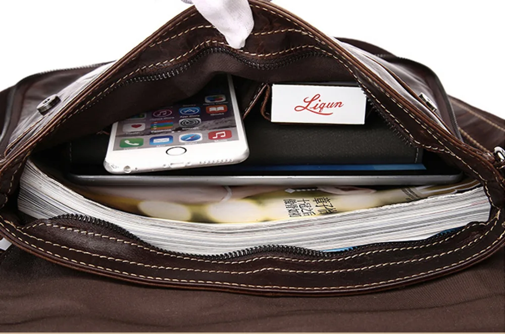 2016 Высококачественная сумка-мессенджер из натуральной воловьей кожи первого