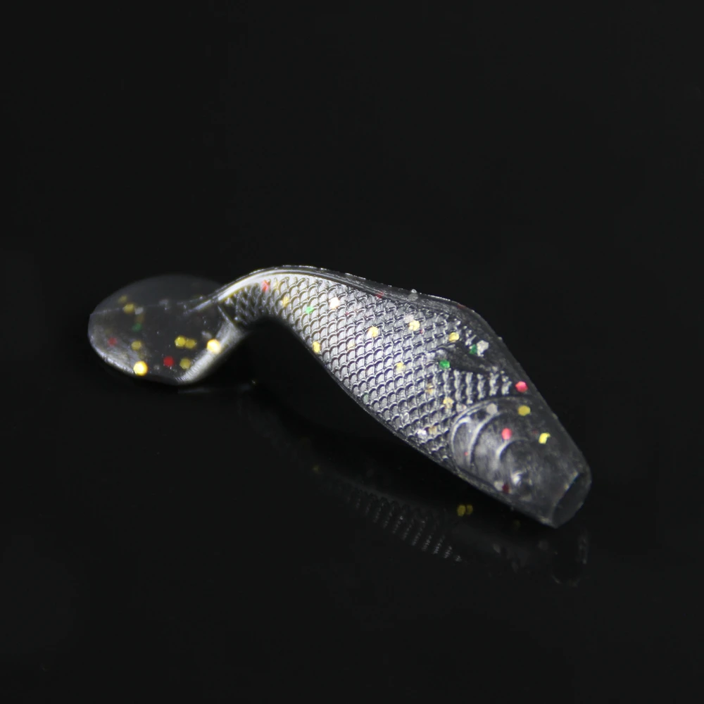 Новинка,, 12 шт./лот, Мягкая приманка Shad с хвостом-веслом, 5 см/1,6 г, мягкие приманки, пластиковые черви, приманки для ловли карпа, приманки для рыбалки на озере