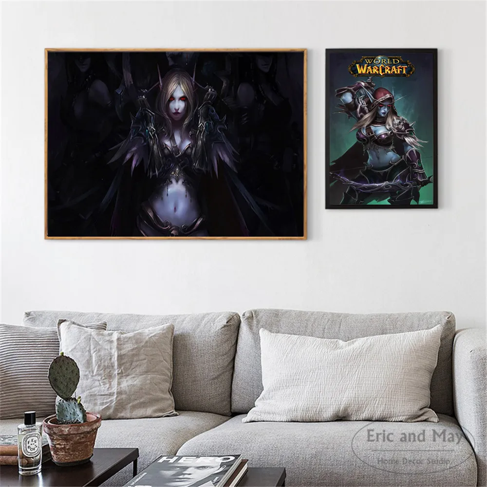 World Of Warcraft Sylvanas плакаты и принты настенная живопись на холсте для украшения