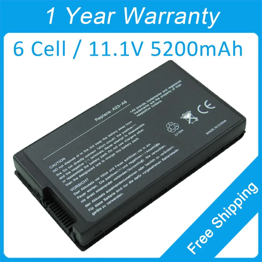 

5200mah asus F8Se A8M F8Va X80Le Z99Tc X81Sg Pro80Se Pro80Jc 90-NF51B1000Y A8TL751