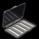 KKWEZVA сверхтонкая рыболовная коробка с пенопластом, прозрачная жесткая коробка с крючком