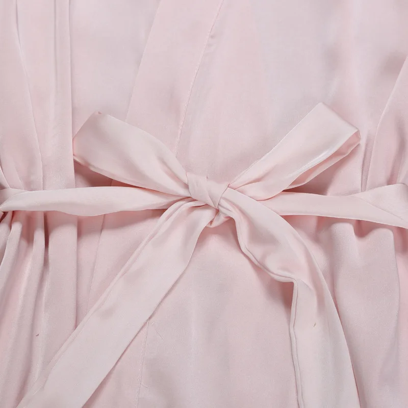 Новый рукав летучая мышь одежда для сна розового цвета ночной рубашке свадебные