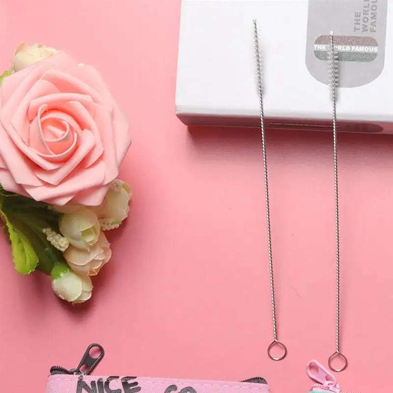 5 шт. Высокое качество многоразовые Нержавеющая сталь щетки для чистки трубочек