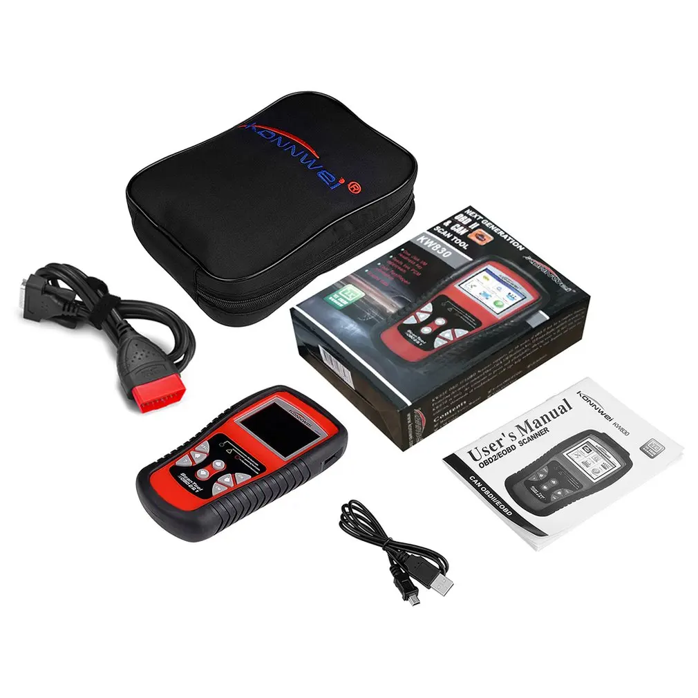 KW830 OBD2 Car Troubleshooting Scanner Vehicle Fault Diagnostic Tester 12V Auto Detecting | Инструменты