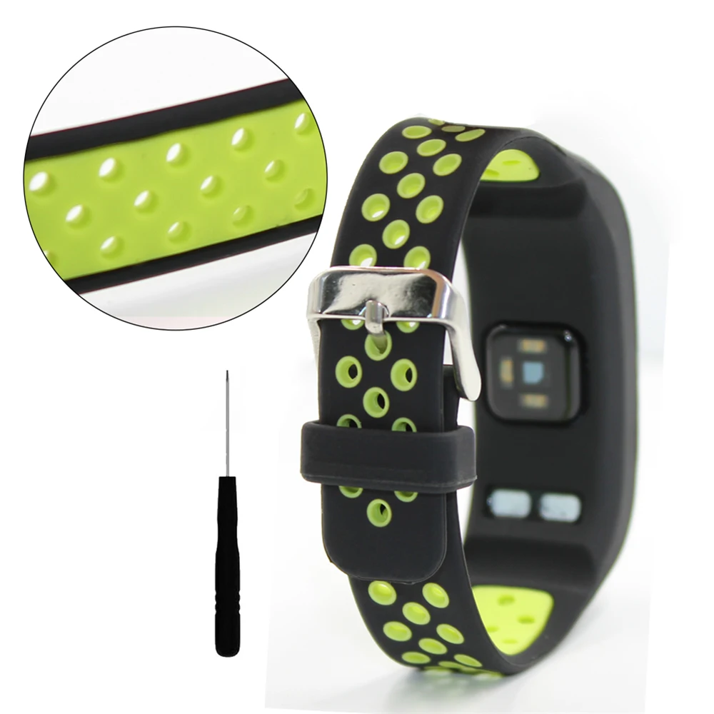 

Silicone Double Color Watchband Wristband Strap Bracelet For Garmin Vivosmart HR Smart Watch Band Belt Replacement Accessories