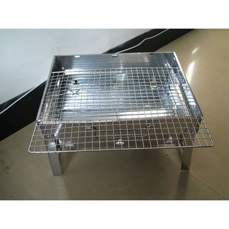 Ящик-стиль мангал нержавеющая сталь барбекю Портативный уличный угольный гриль