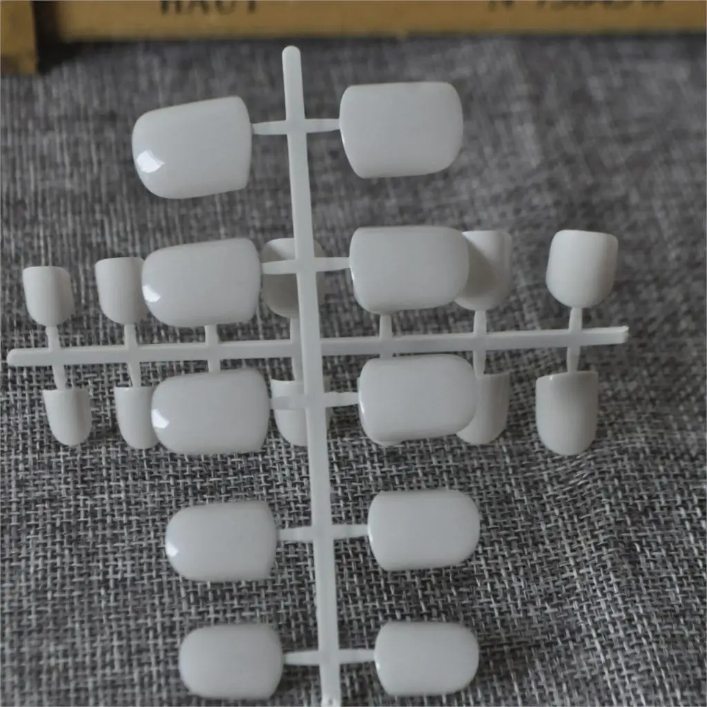 Модные накладные ногти 24 шт. светло-серые леденцы серая квадратная головка