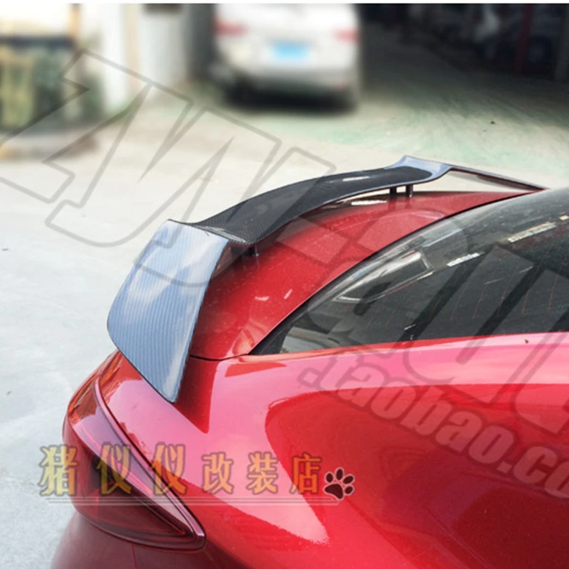 Пластиковый спойлер из углеродного волокна для заднего хвоста Mazda 3 mazda 6 Axela sedan 4