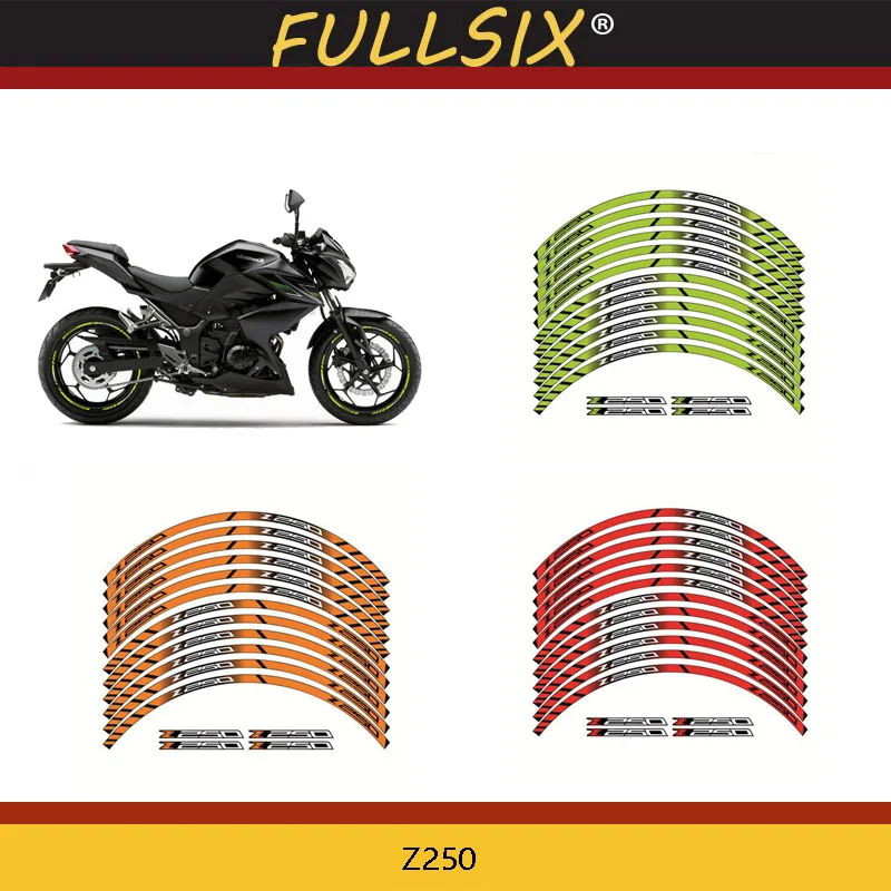 Части мотоцикла толстый край внешний обод наклейки полоса колесные для KAWASAKI Z250 Z