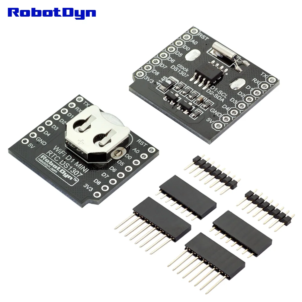 RTC DS1307 (часы в режиме реального времени) + батарейный щит для Wi Fi D1 mini с набором