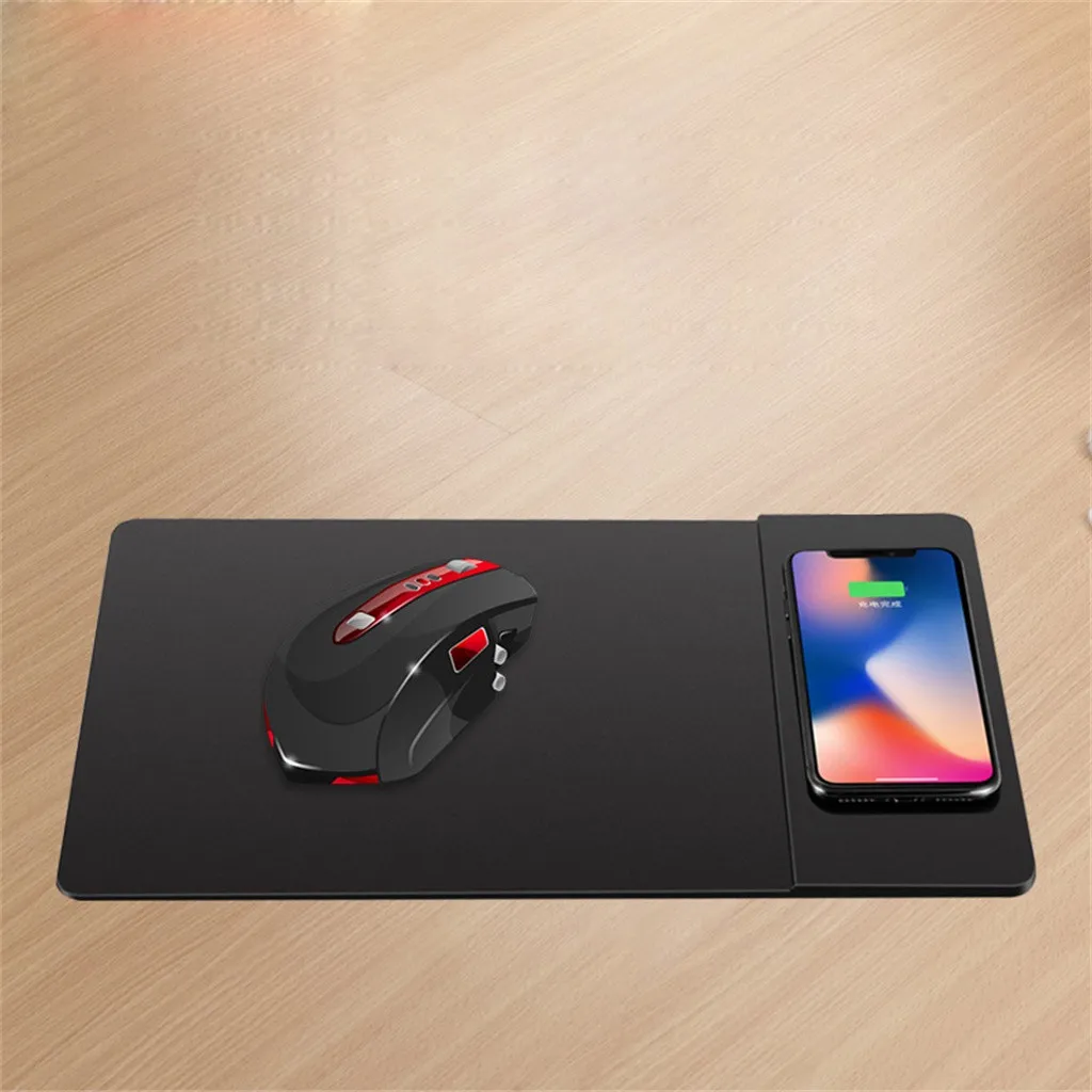 QI Беспроводной коврик для зарядки мыши Desktop зарядное устройство для samsung iPhone Nokia Новое поступление модные