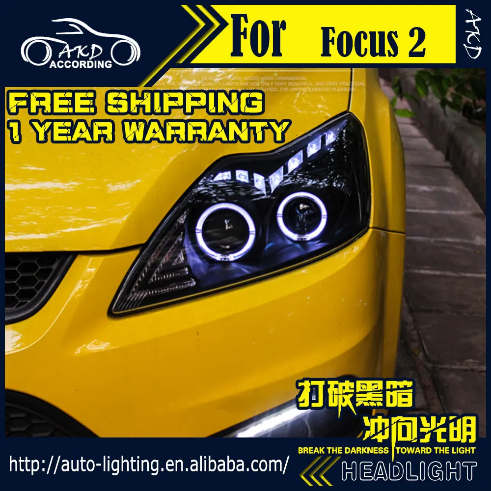 АКД стайлинга автомобилей фара для Ford светодиодная фара для Focus 2009-2011 Фокус 2 светодиодные фары DRL D2H Hid сигнала поворота Bi Xenon луч