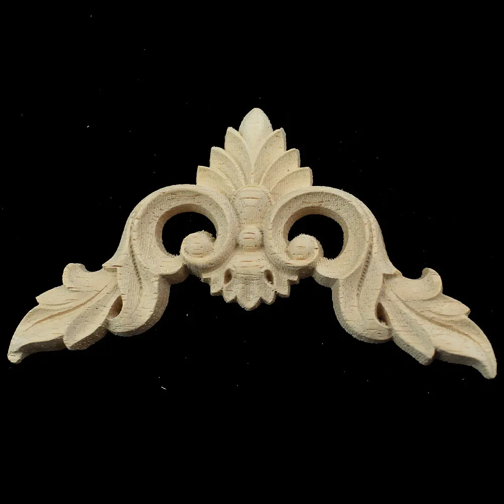 1 шт. деревянные резные фигурки ремесла уникальные натуральные Цветочные Угловые