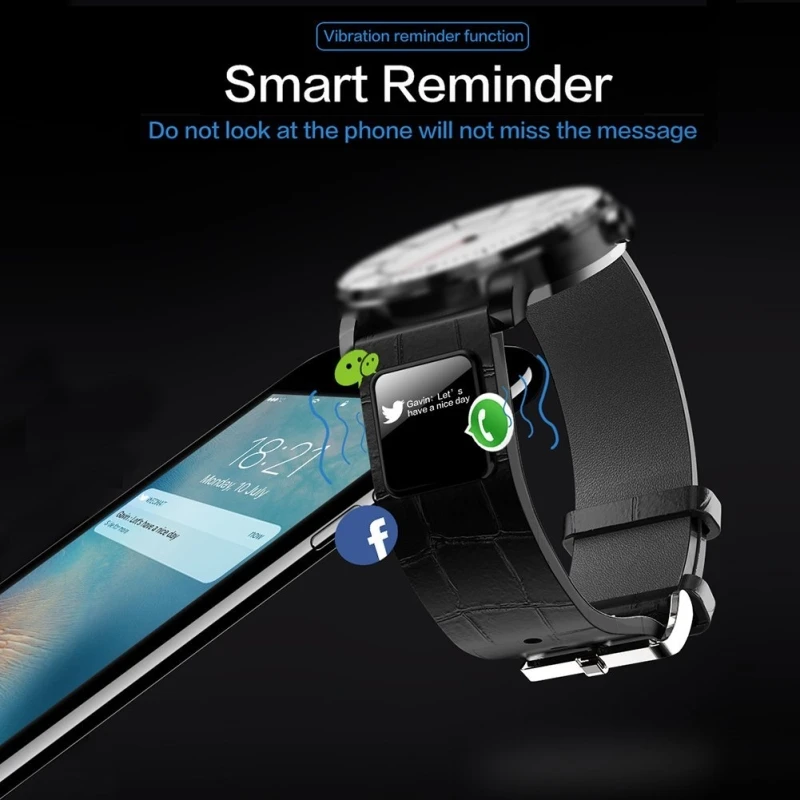 Bluetooth 4 0 смарт браслет для IOS Android 42 &quotOLED HD дисплей кожаный ремешок часов Ремни
