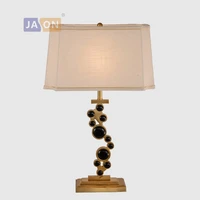 led e27 postmodern copper fabric crystal golden clear led lamp led light table lamp desk lamp led desk lamp for bedroom foyer