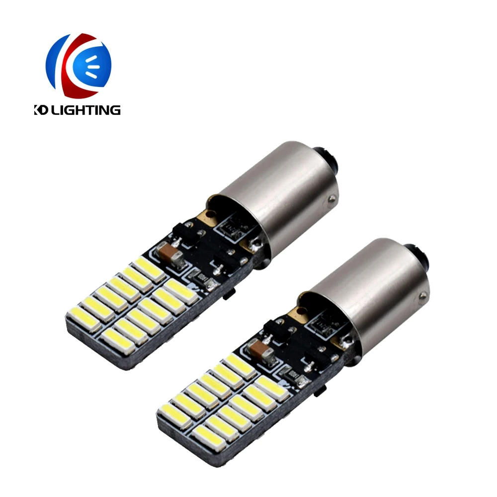 KD 4 шт./лот BA9S Светодиодные Автомобильные фары 4014 3014 24smd светодиодные T4W H6W Canbus