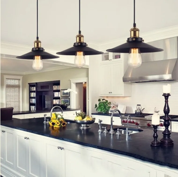 Винтажная металлическая железная Подвесная лампа потолочный Ретро светильник