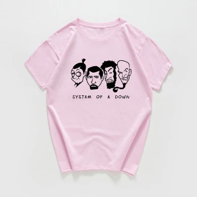 B336MT pink Новые женские футболки в стиле панк, женские футболки больших размеров, летние женские футболки из хлопка, женская одежда - Цвет: B336MT pink
